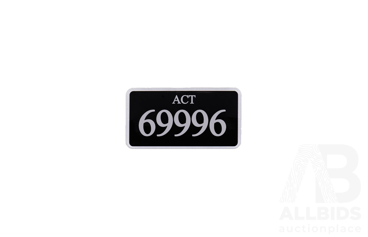 ACT Number Plate 69996