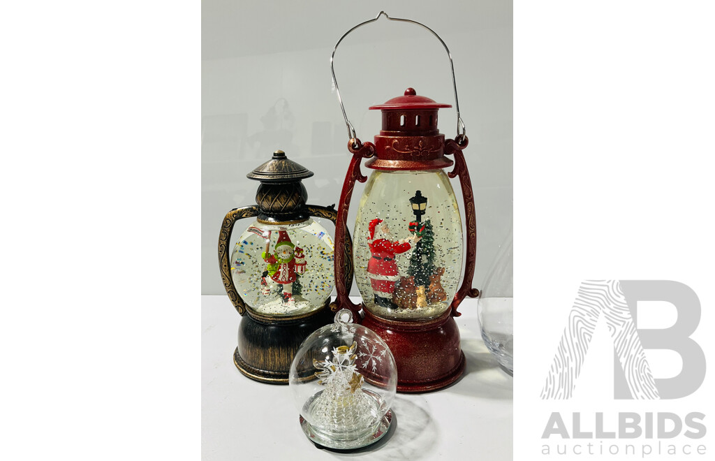 Collection of Christmas Snow-Globes and More