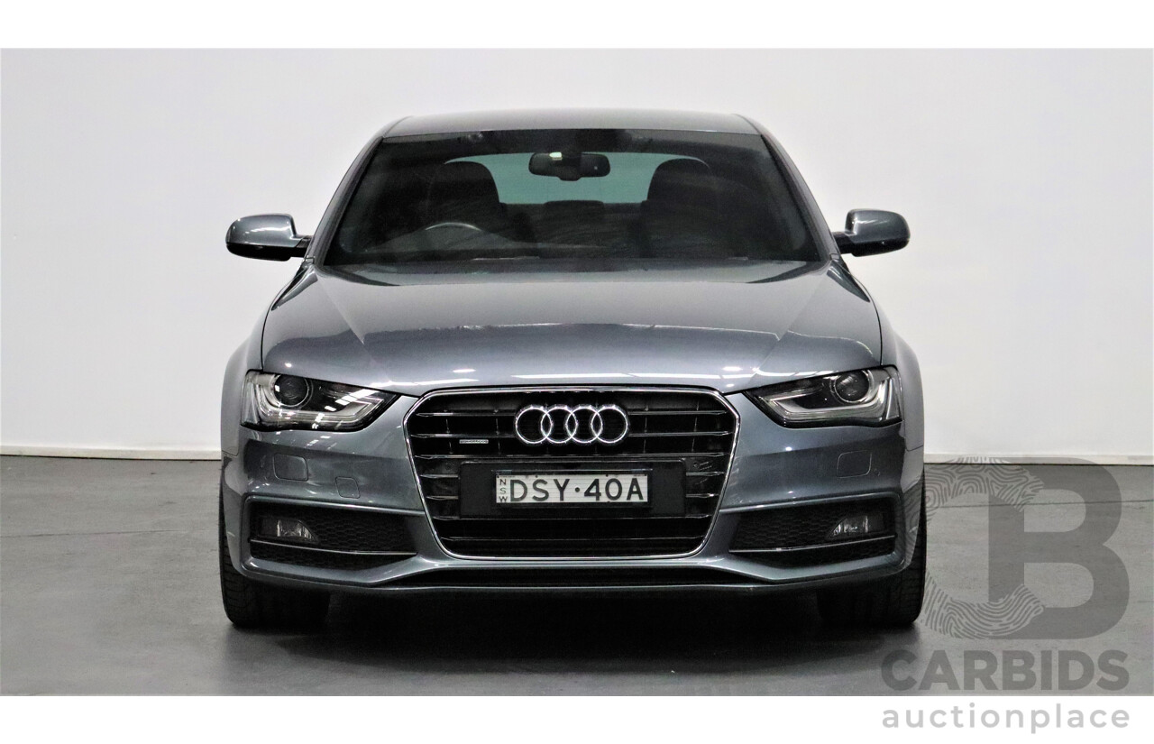 5/2013 Audi A4 S-Line 2.0TFSI Quattro B8 (8K) MY13 4d Sedan Grey 2.0L Turbo