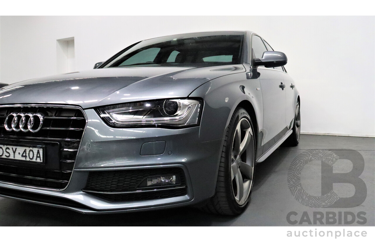 5/2013 Audi A4 S-Line 2.0TFSI Quattro B8 (8K) MY13 4d Sedan Grey 2.0L Turbo