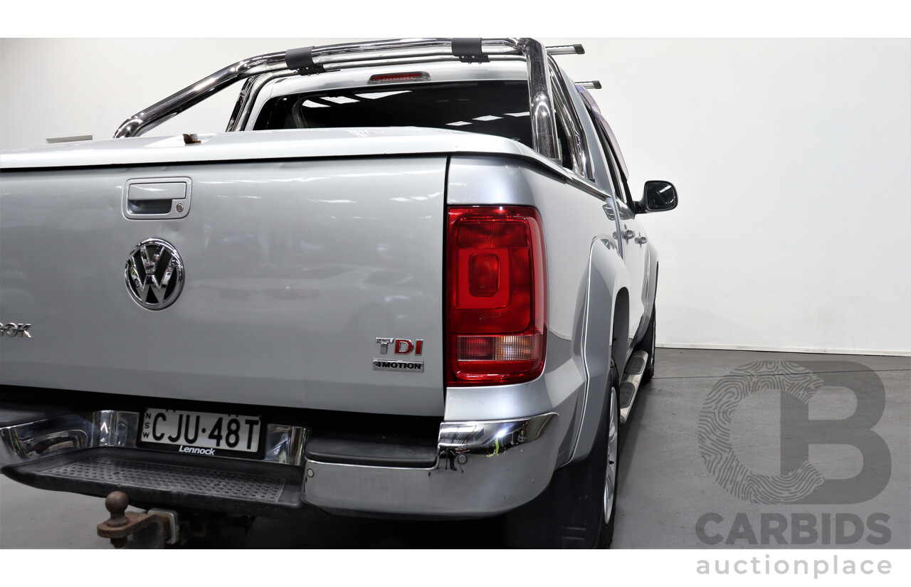 11/2012 Volkswagen Amarok Tdi420 Highline (4x4) 2H MY12.5 Dual Cab Utility Silver 2.0L Turbo Diesel