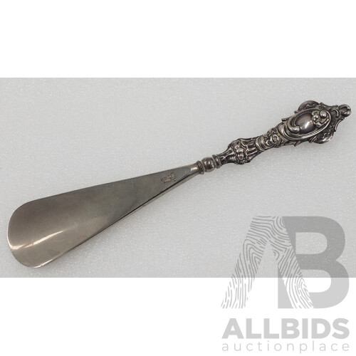 Antique Sterling Silver Handled Shoe Horn - Circa 1910