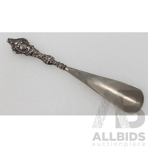 Antique Sterling Silver Handled Shoe Horn - Circa 1910