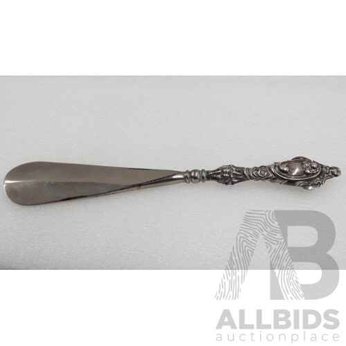 Antique Sterling Silver Handled Shoe Horn - Circa 1910