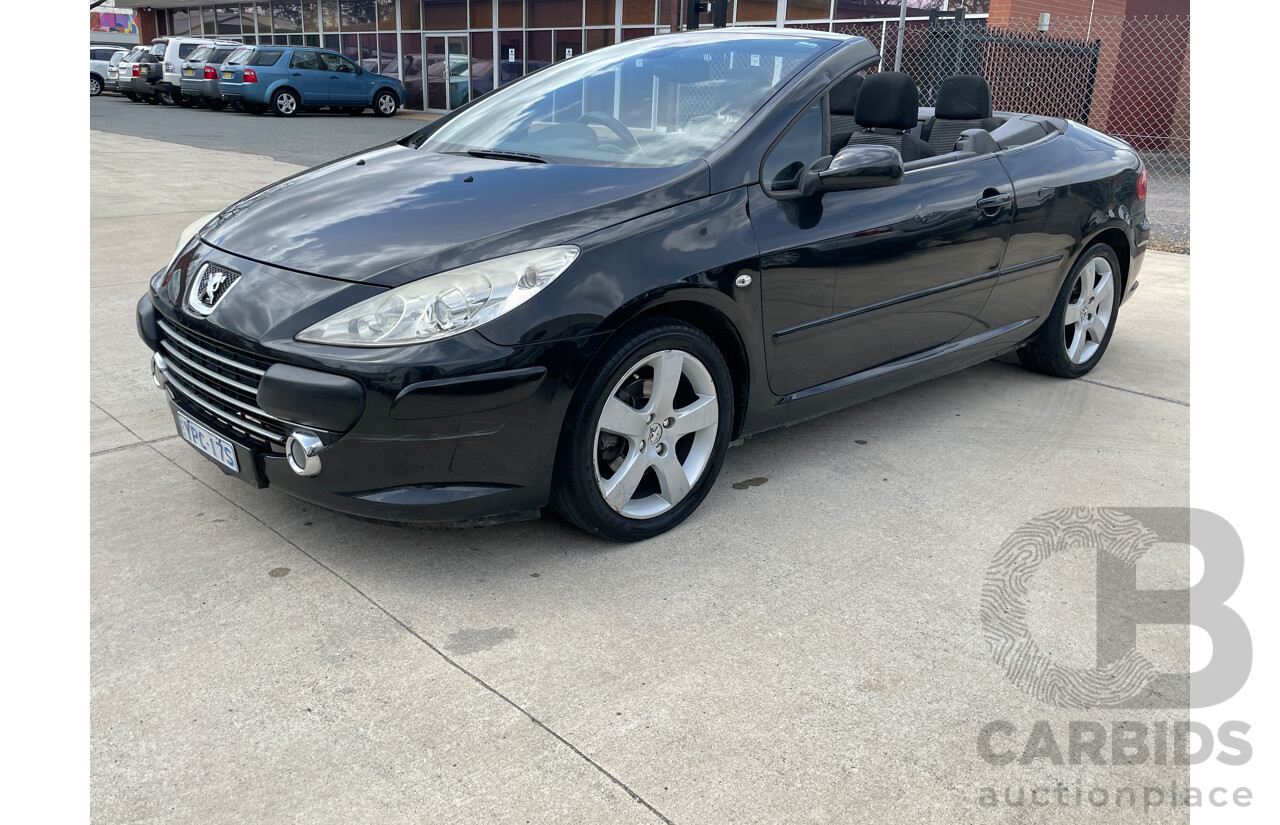 5/2007 Peugeot 307 CC Dynamic MY06 UPGRADE 2d Cabriolet Black 2.0L