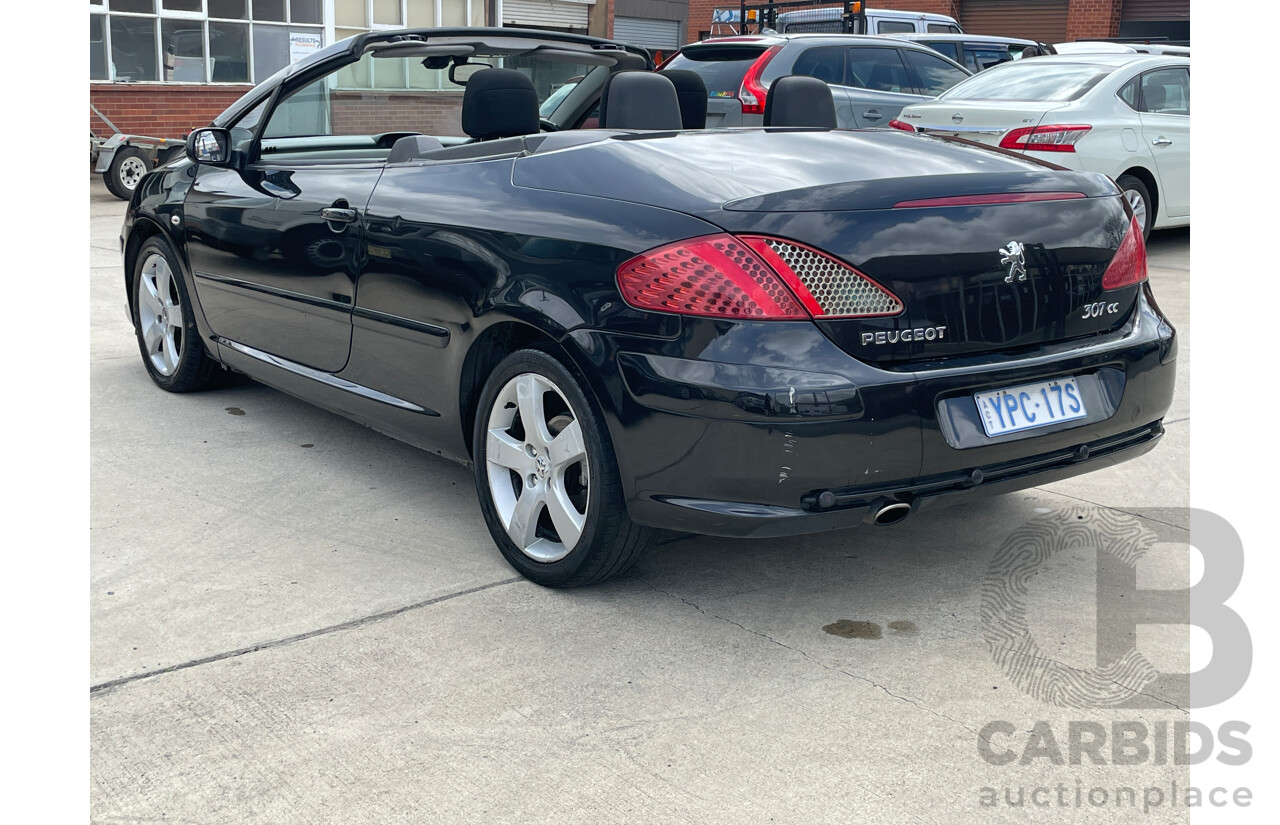 5/2007 Peugeot 307 CC Dynamic MY06 UPGRADE 2d Cabriolet Black 2.0L