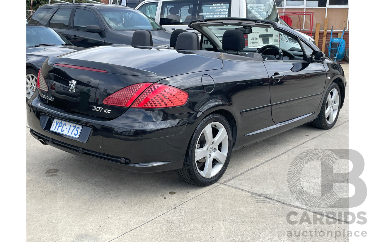 5/2007 Peugeot 307 CC Dynamic MY06 UPGRADE 2d Cabriolet Black 2.0L