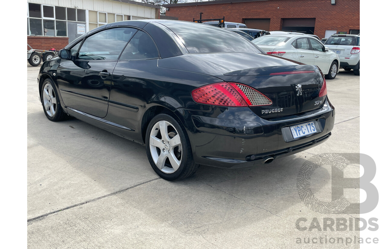 5/2007 Peugeot 307 CC Dynamic MY06 UPGRADE 2d Cabriolet Black 2.0L