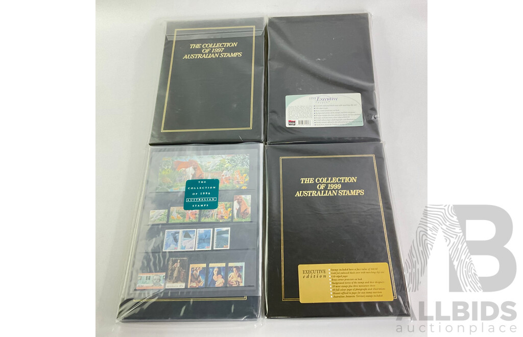 Australian 'The Collection' 1996, 1997, 1998, 1999 Stamp Albums Face Value Over $180