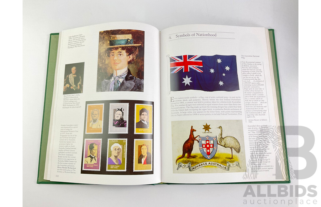 The Australian Collection 1788-1988 The Spirit of a Nation Two Centuries of Achievement Gold Plated Sterling Silver Stamp Ingot collection