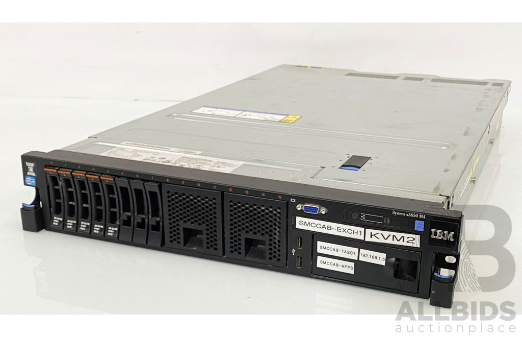 IBM (System X3650 M4) Dual Intel Xeon (E5-2640) 2.5GHz-3GHz 6-Core CPU 2RU Server