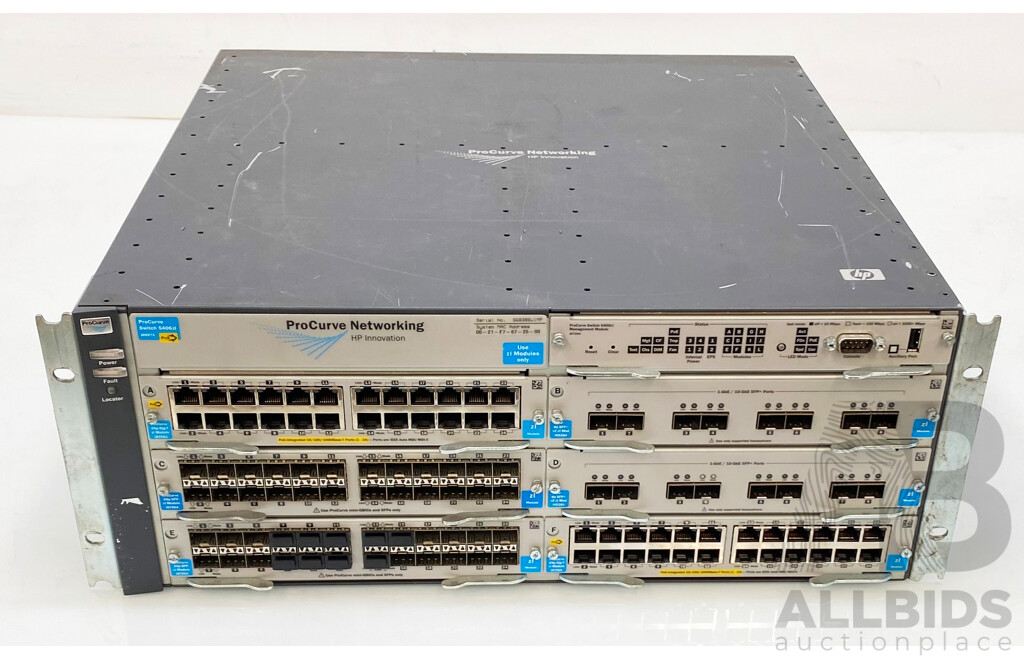 HP ProCurve (J8697A) 5406zl Switch Chassis with Six Modules