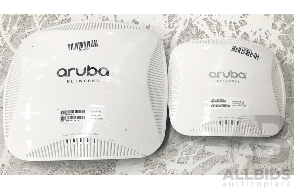 Aruba Networks APIN0205 & APIN0225 Access Points - Lot of Two