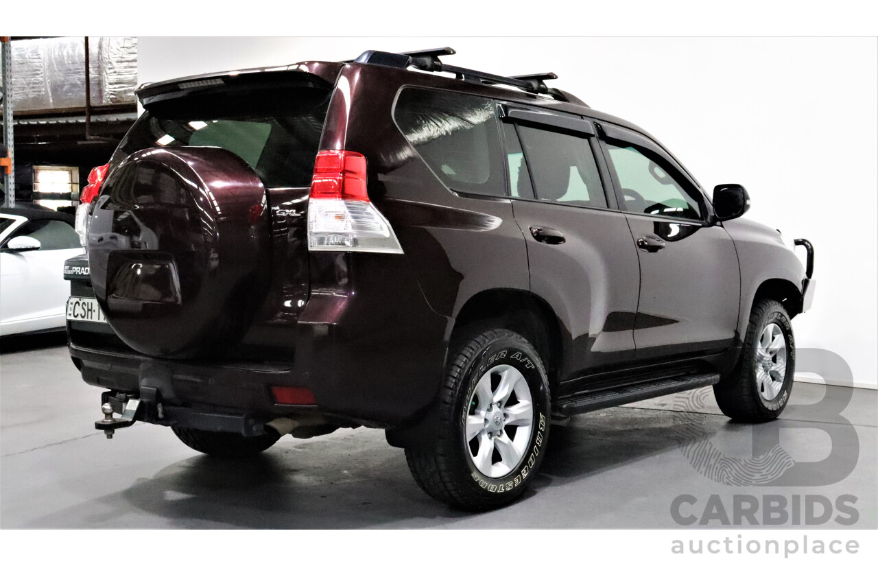 12/2010 Toyota Landcruiser Prado GXL (4x4) KDJ150R 4d Wagon Maroon 3.0L Turbo Diesel