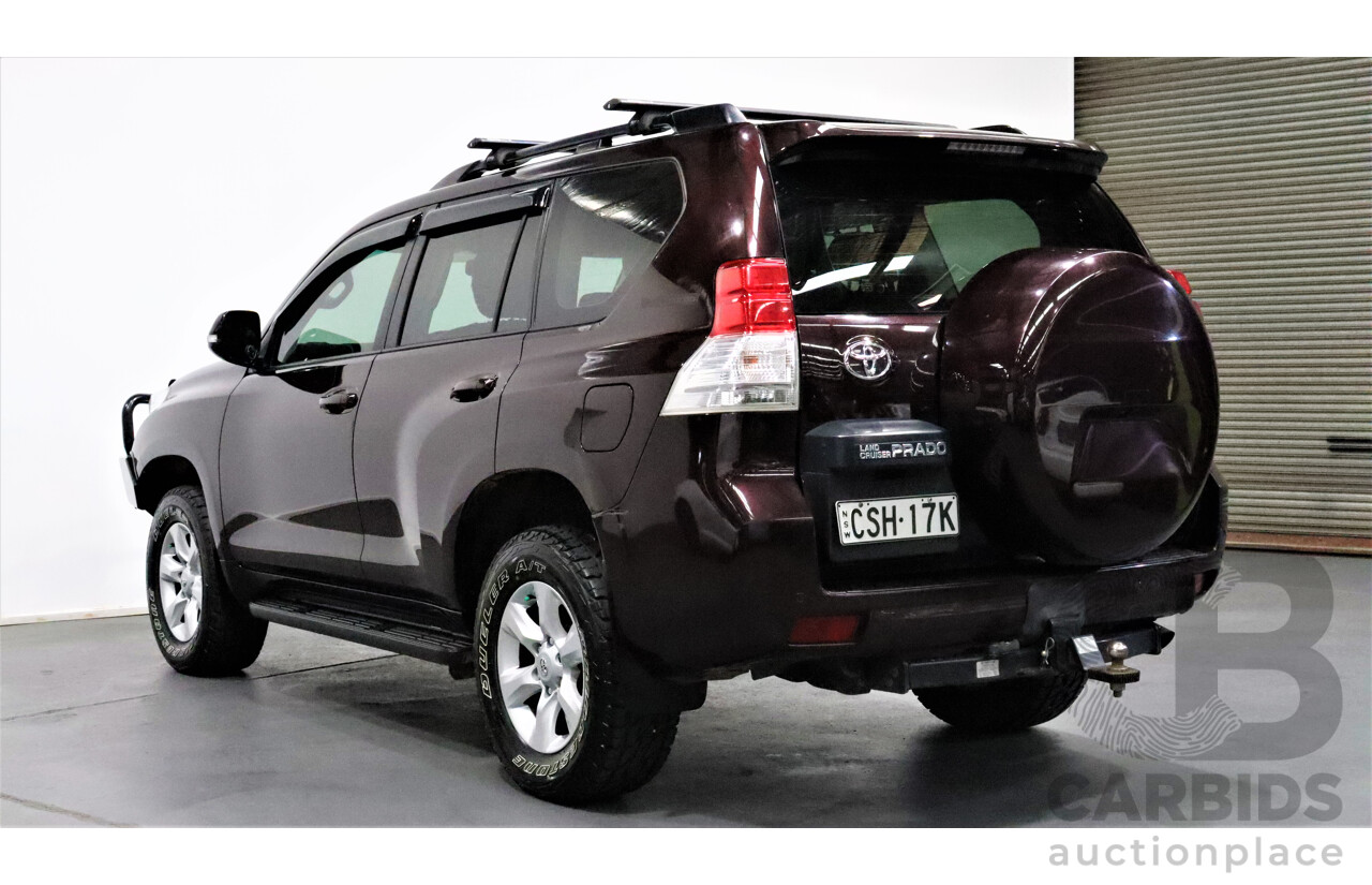 12/2010 Toyota Landcruiser Prado GXL (4x4) KDJ150R 4d Wagon Maroon 3.0L Turbo Diesel