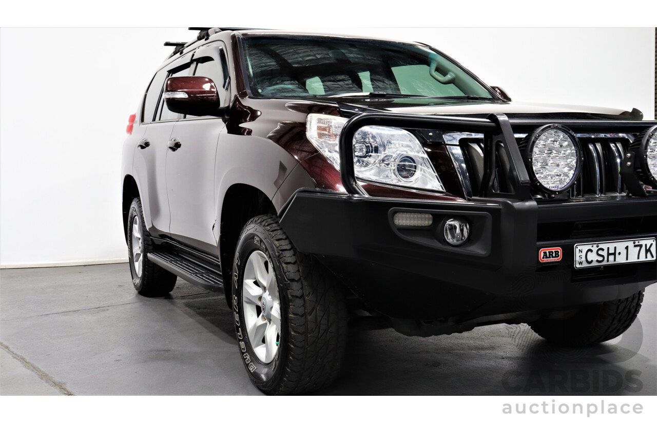 12/2010 Toyota Landcruiser Prado GXL (4x4) KDJ150R 4d Wagon Maroon 3.0L Turbo Diesel