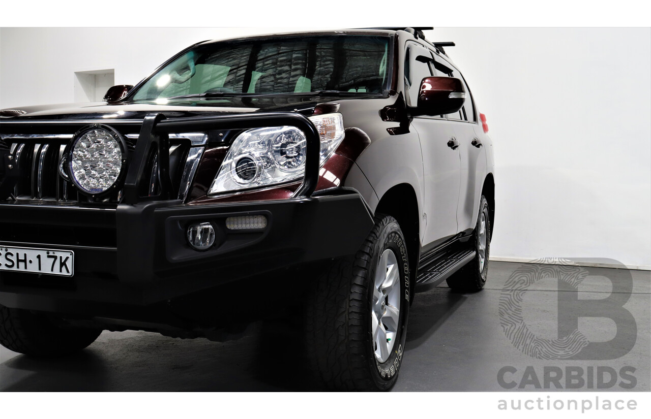 12/2010 Toyota Landcruiser Prado GXL (4x4) KDJ150R 4d Wagon Maroon 3.0L Turbo Diesel