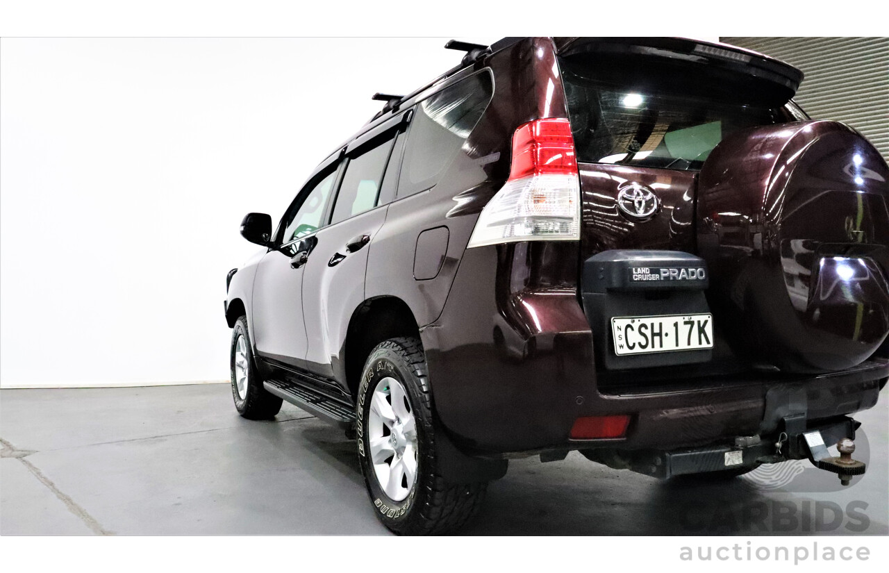 12/2010 Toyota Landcruiser Prado GXL (4x4) KDJ150R 4d Wagon Maroon 3.0L Turbo Diesel