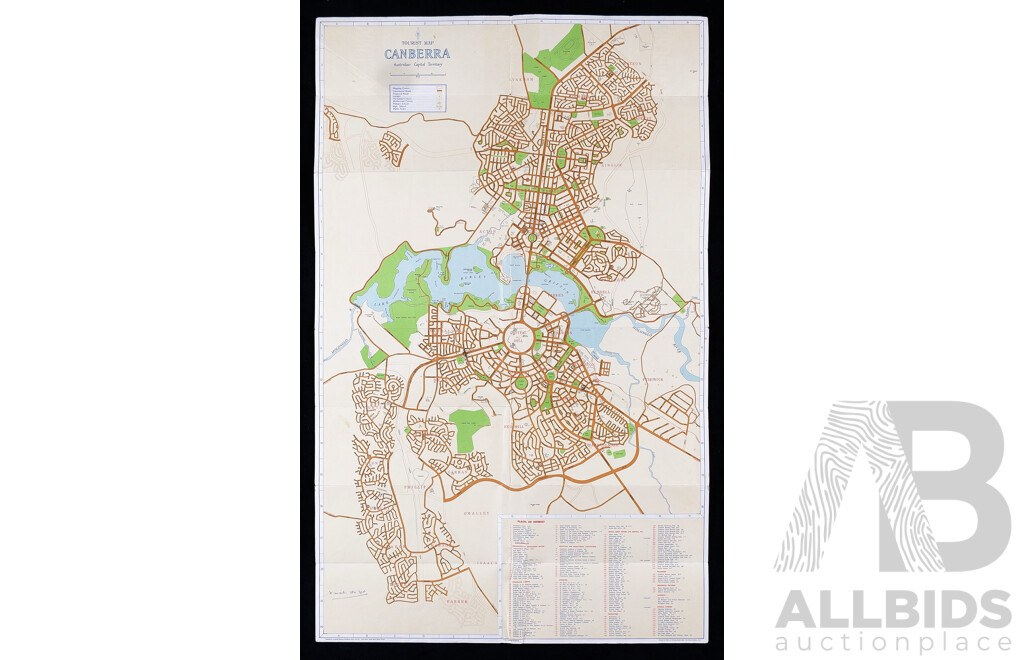 Vintage 1967 Canberra Tourist Map with a Vintage England and Wales Map