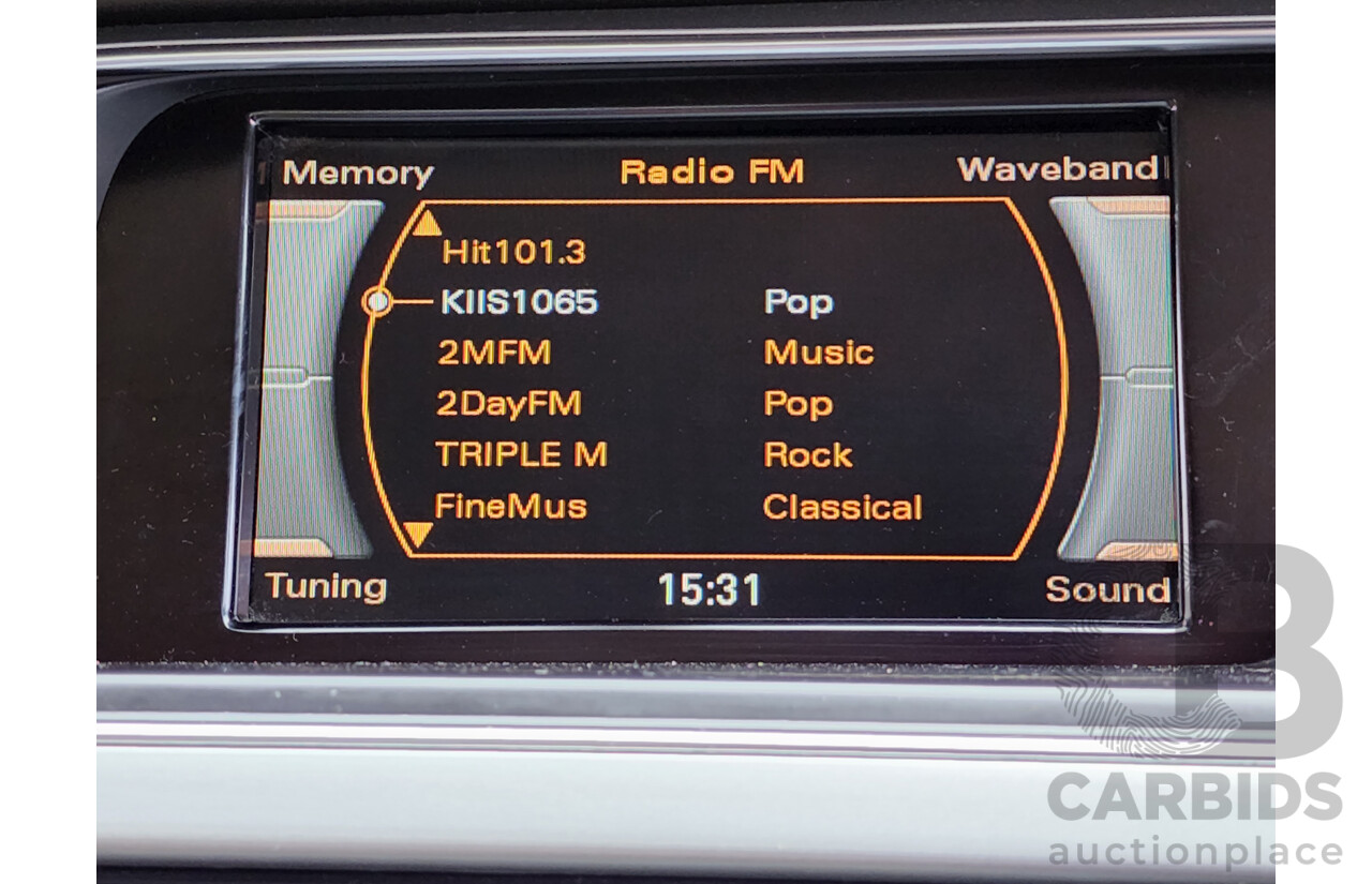 4/2009 Audi A5 3.2 FSI 8T 2d Coupe Blue 3.2L V6