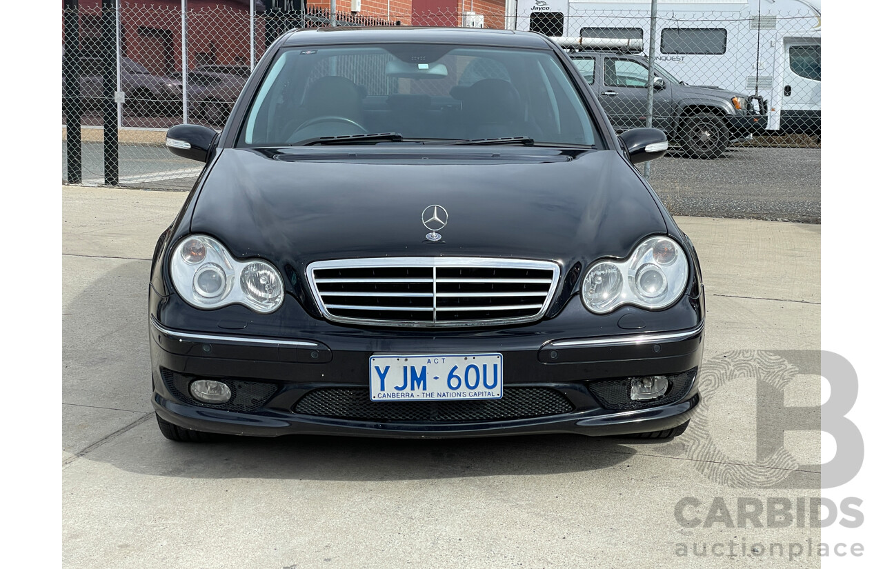 6/2005 Mercedes-Benz C200 Kompressor Sport Edition W203 4d Sedan Black 1.8L