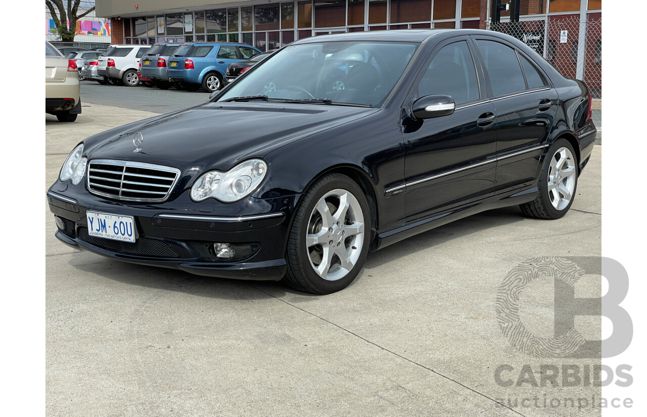 6/2005 Mercedes-Benz C200 Kompressor Sport Edition W203 4d Sedan Black 1.8L