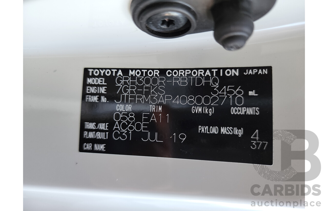 09/2019 Toyota Hiace GRH300R LWB White 5d Van 3.5L V6