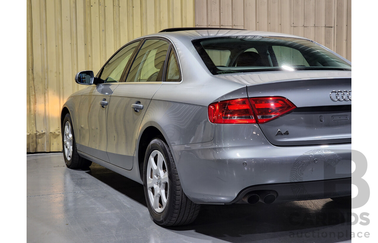 8/2011 Audi A4 1.8 TFSI B8 (8K) MY11 4d Sedan Grey 1.8L Turbo