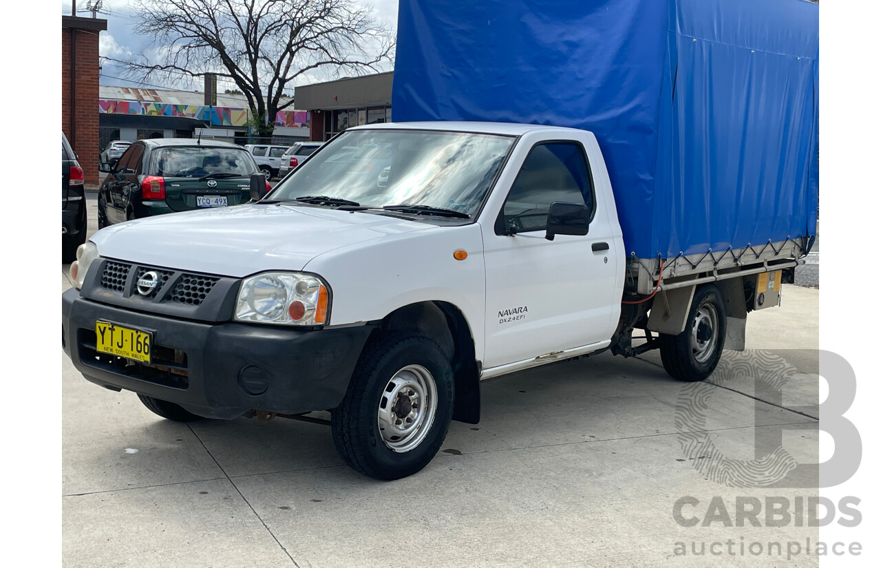 8/2003 Nissan Navara DX (4x2) D22 C/Chas White 2.4L