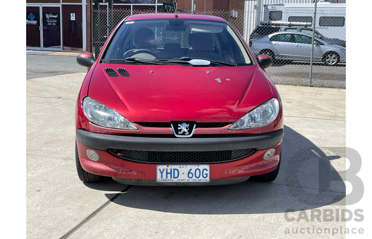 8/2003 Peugeot 206 XT  5d Hatchback Red 1.6L