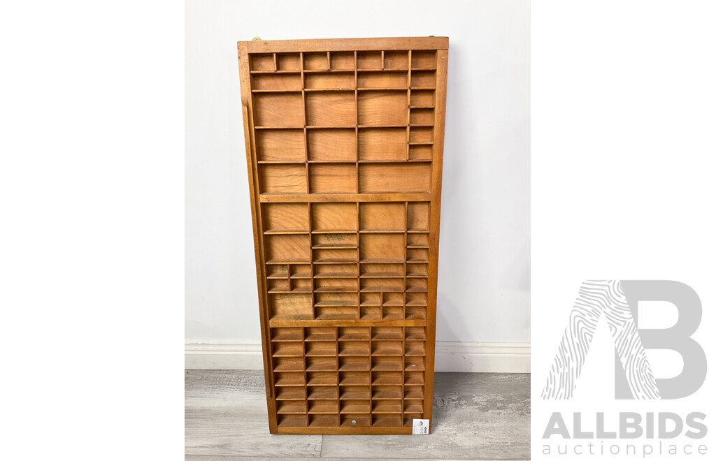 Vintage Letterpress Wooden Printers Tray