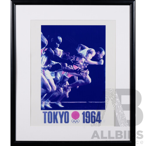 Four Framed Vintage Photographs: Tokyo 1964 Olympics & Others, each approx. 70 x 60 cm (4)