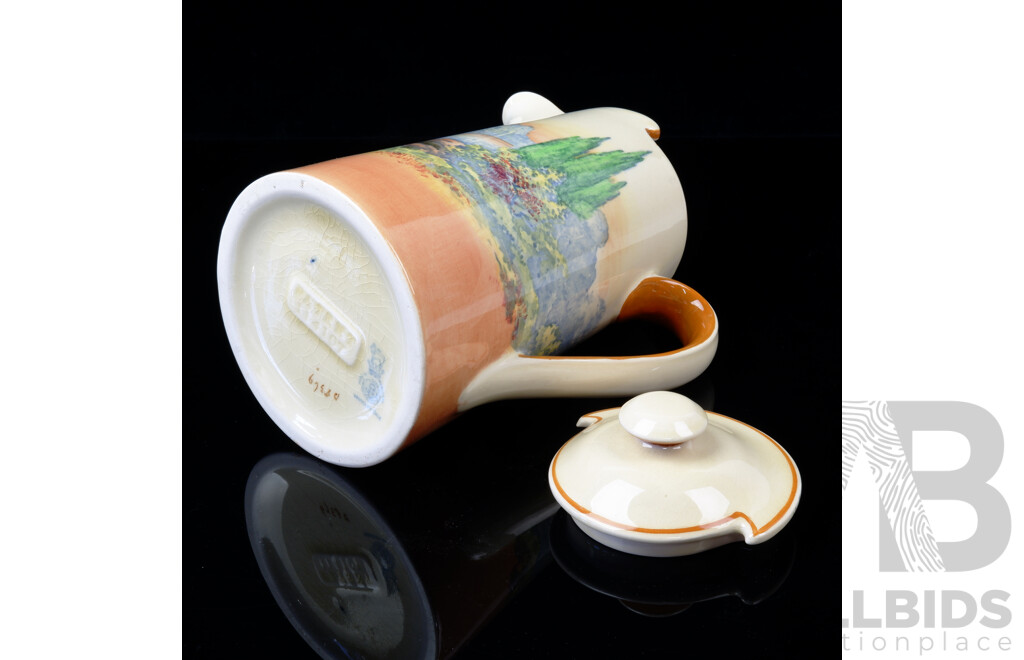 Antique Royal Doulton Porcelain Lidded Coffee Pot in Woodley Dale , D9369