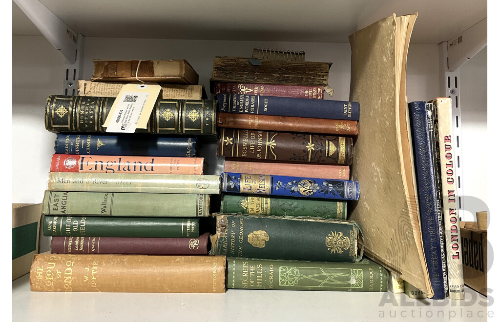 Collection Antique and Vintage Books Mostly Relating to the UK and London