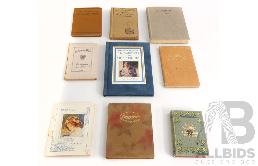 Great Collection Antique & Vintage Minature Books, Mostly Poerty & Literature Including 1839 Leather Bound Hymns Book, Three Leatherbound Siege Hill & Co Titles and More