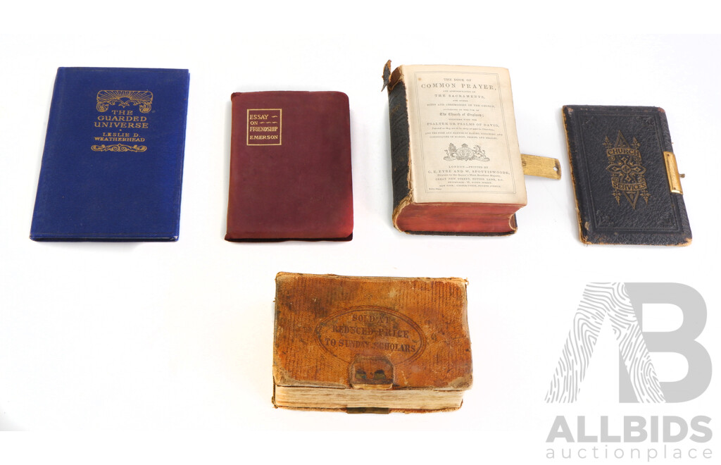 Great Collection Antique & Vintage Minature Books, Mostly Poerty & Literature Including 1839 Leather Bound Hymns Book, Three Leatherbound Siege Hill & Co Titles and More