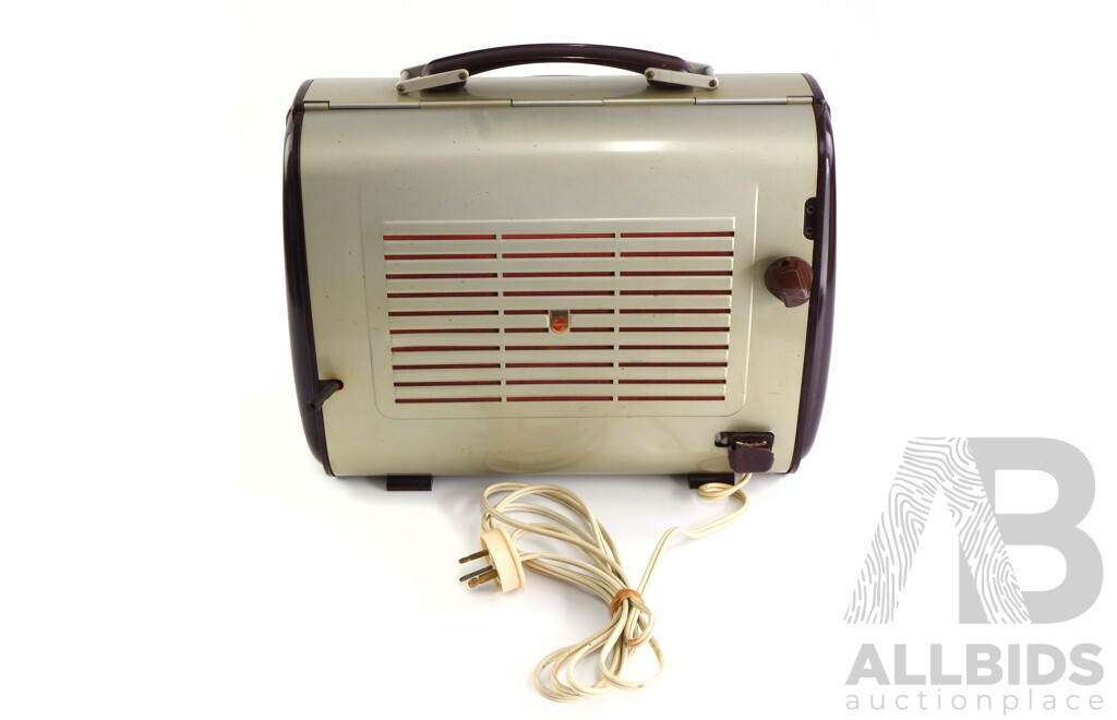 Vintage Philips 1952 Town and Country 148 Portable Tube Radio
