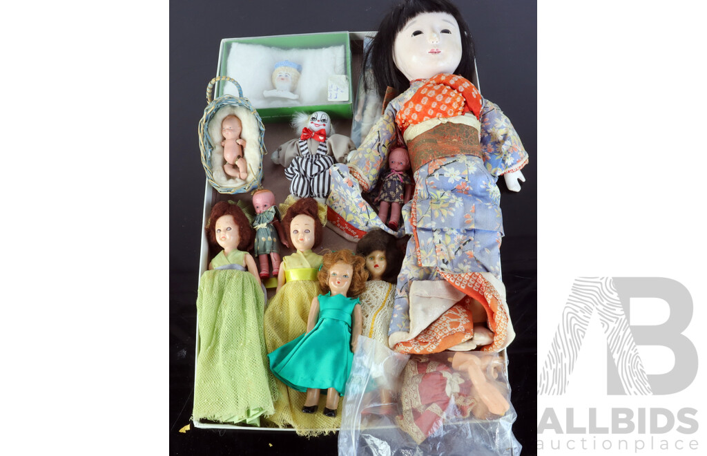 Collection of Vintage Dolls Includes Bridesmaid Dolls, Japanese Dolls and More