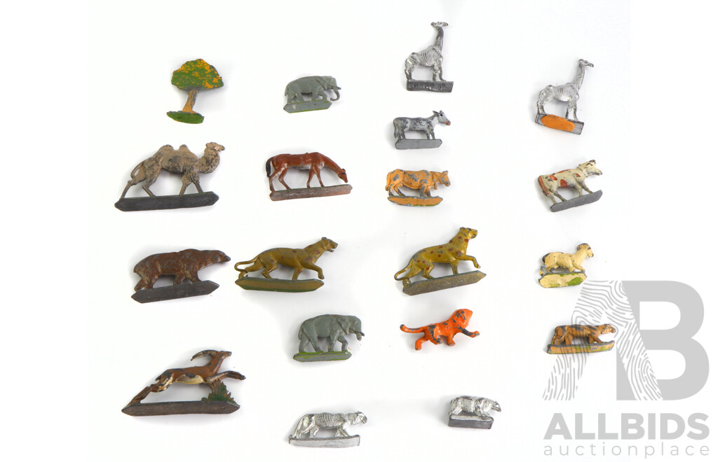 Quantity of Vintage Metal Animals Includes Zoo Animals, Farm Animals and More