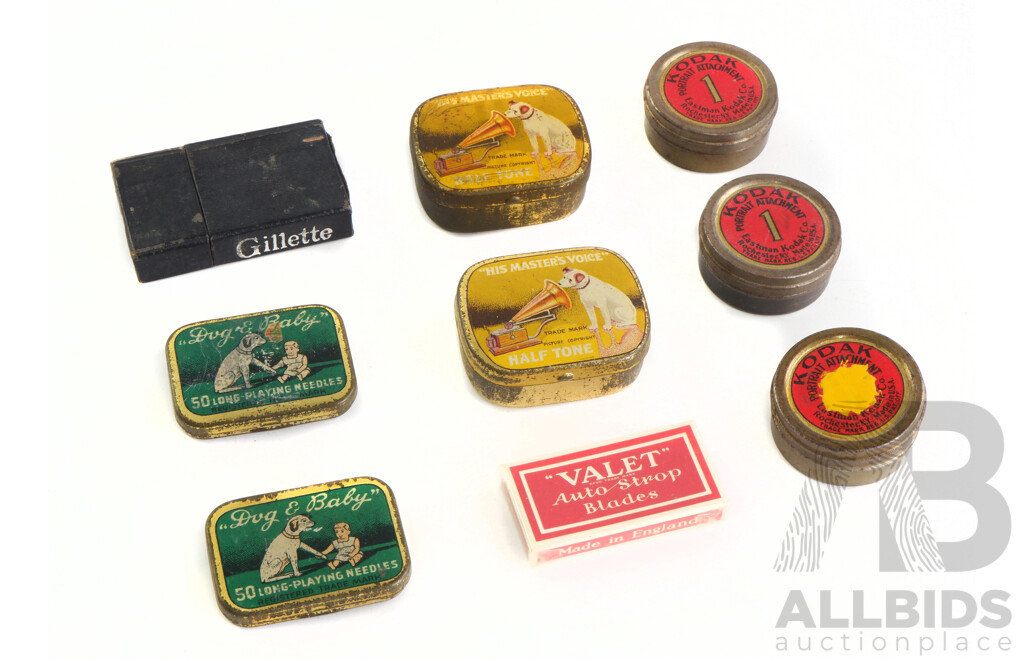 Collection of Vintage and Antique Gramophone Needles, Camera Lenses and More