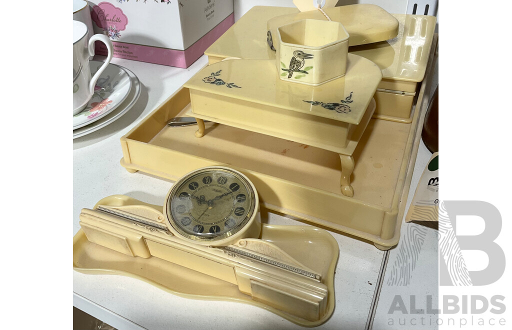 Vintage Zylonite Dressing Table Set