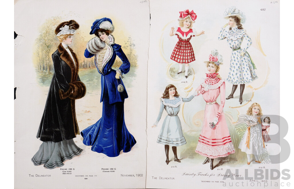 A Collection of Antique Engravings From the 'Englishwoman's Domestic Magazine' Including Bow Bell's Paris Fashions