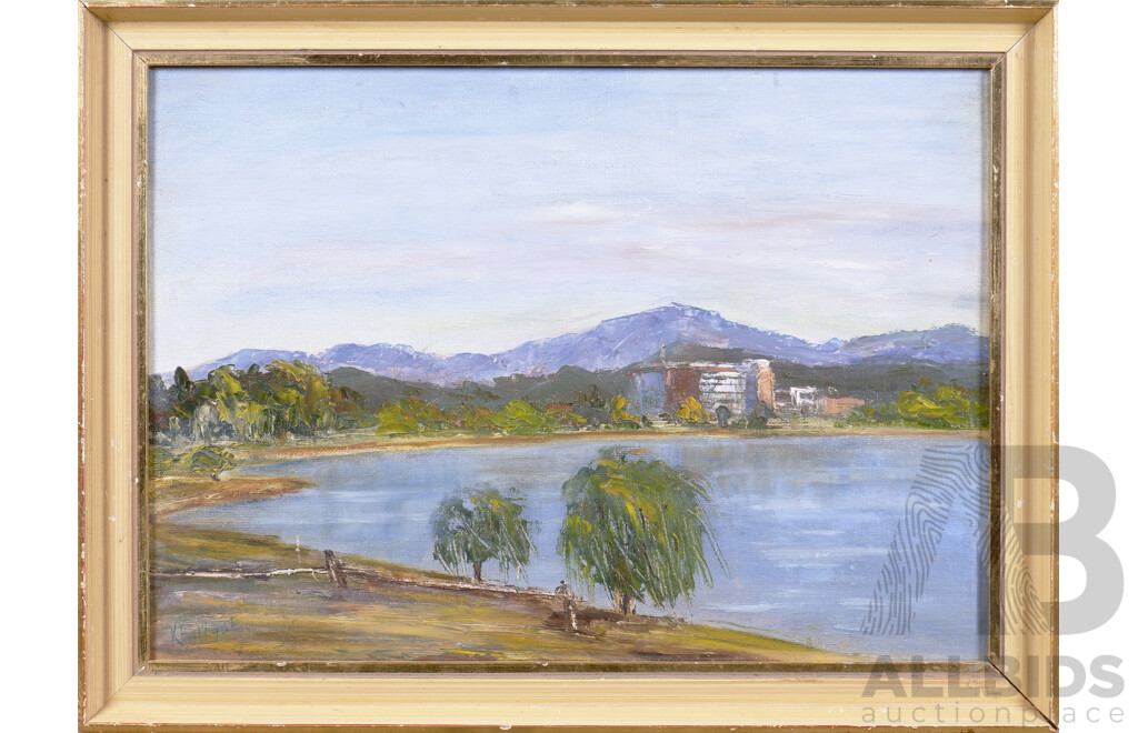 Three Landscape Paintings Incl. K. Bathgate, 'View to Hospital, Canberra' (3)