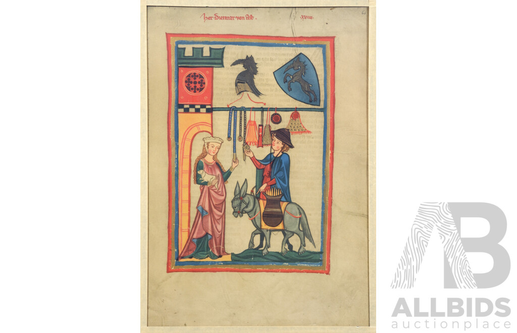 Five Codex Mannesse Offset Prints (5)