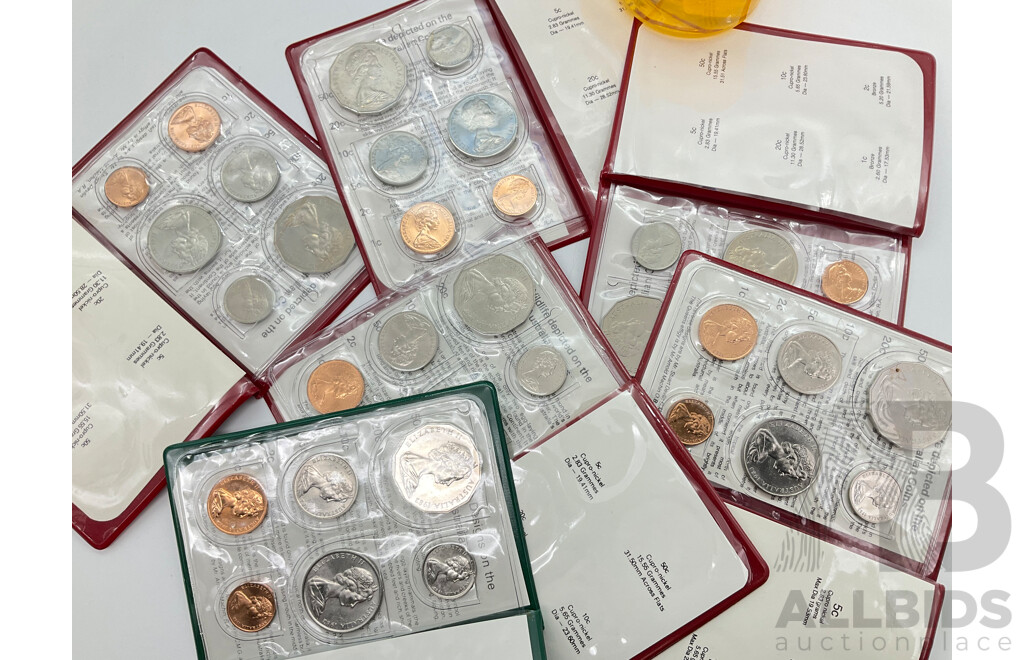 Australian RAM UNC Coin Sets 1978, 1979, 1980, 1981, 1982, 1983