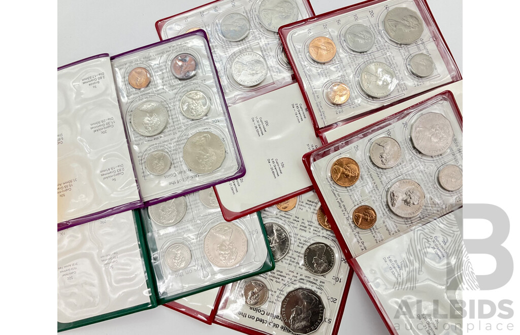 Australian RAM UNC Coin Sets 1977, 1978, 1979, 1981, 1982, 1983