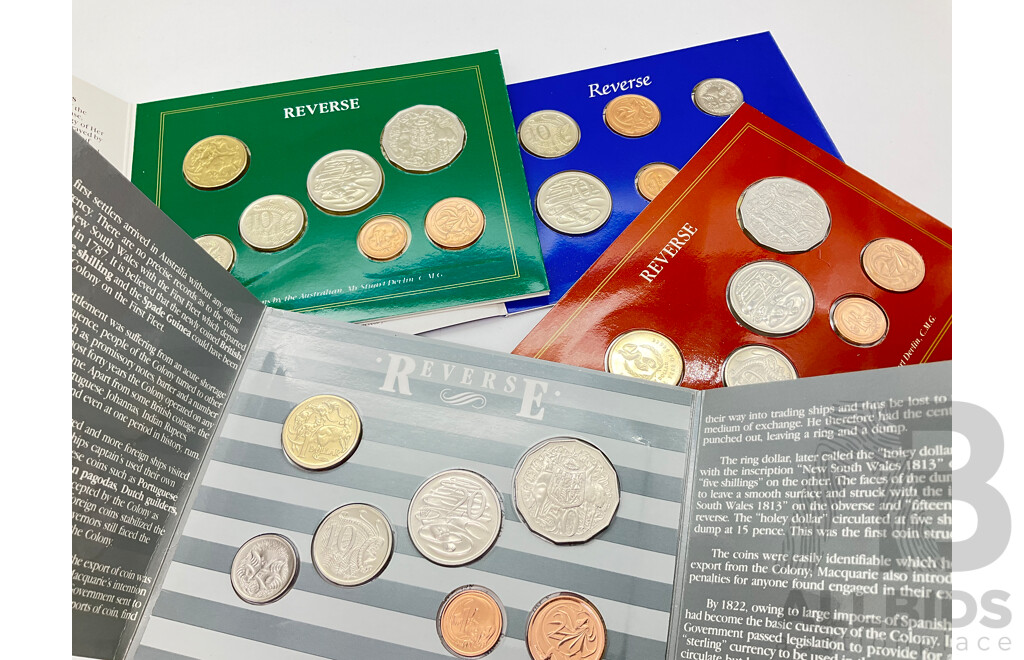 Australian RAM UNC Six and Seven Coin Sets 1984, 1985, 1986, 1987