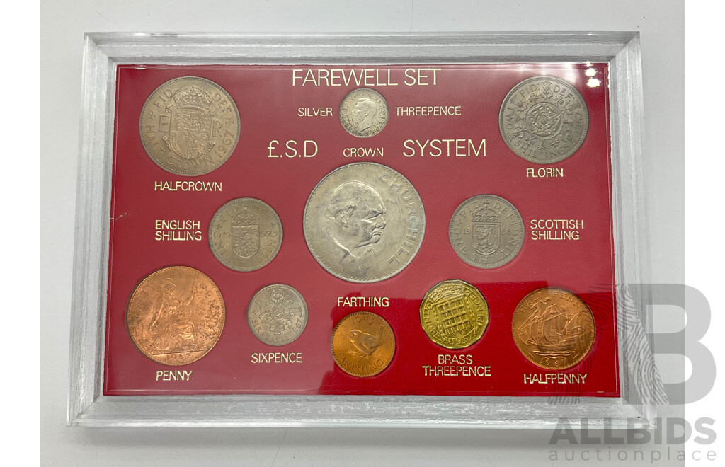 United Kingdom Pre 1970 Farewell UNC Coin Set