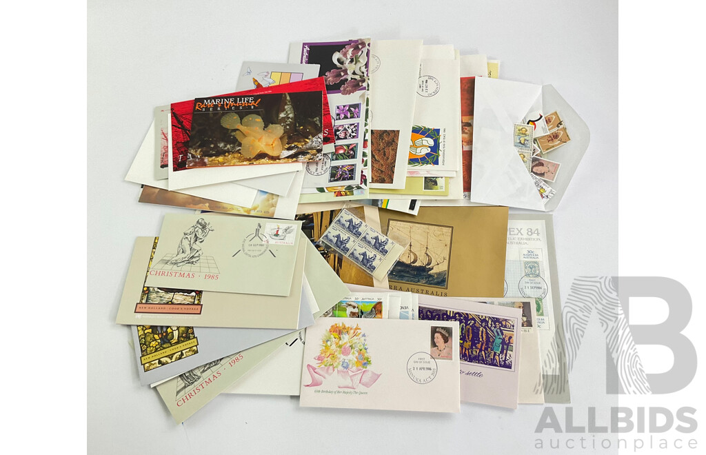 Collection of Australian First Day Covers, Stamp Packs and Stamp Blocks and Cancelled