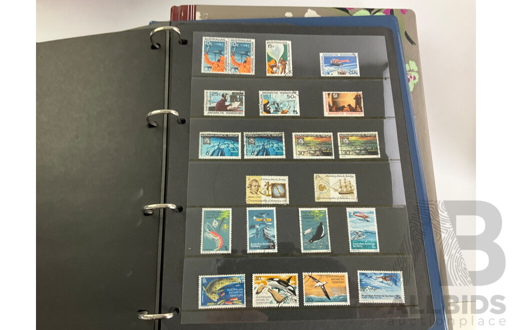Collection of Australian and International, Mostly Cancelled Stamps and First Day Covers, Includes Australian 1970's Stamp Catalogues